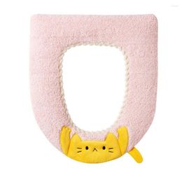 Toilet Seat Covers Soft Winter Cushion Non-slip Mat Washable Waterproof Back Side Bathroom Pad Anti-odor