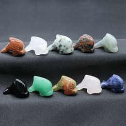 1 Inch Little Dolphin Carved Stone Rose Quartz Carving Crystal Healing Decoration Animal Ornaments microlandschaft Crafts