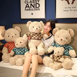 Teddy Bear with Sweater Plush Toys Cute Bears Stuffed Soft Pillows Animal Dolls Lovers Girls Valentine's Birthday Gifts