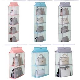 Storage Boxes Multi-layer Handbag Purse Bag Multi-functional Dormitory Household Wardrobe Dustproof Pouch Hanging Organiser