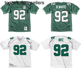 Stitched football Jersey 92 Reggie White 1990 retro Rugby jerseys Men Women Youth S-6XL