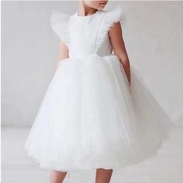 Girl Dresses Baby Flower Princess Birthday Pageant Robe De Demoiselle Kids Bridal No Sleeves Wedding Party Gown
