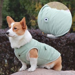 Dog Apparel Embroidered Pet Cotton Clothes Plush Waterproof Teddy Corgi Pets Coat Dogs Warm Clothing Autumn And Winter