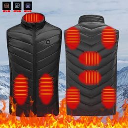 Men's Vests Places Heated Men Women Usb Jacket Heating Thermal Clothing Hunting Winter Black 221128