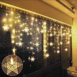 Strings Christmas Party Snowflake Led Light High Brightness Fairy Lights Eco-friendly Garden Lamps Energy Saving For Decor