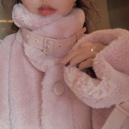 Women s Fur Faux Pink Coat Elegant Winter Warm Sweet Trend Coats Female Japanese Style Kawaii Korean Overcoat 221128