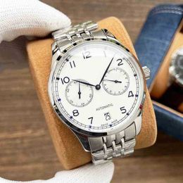 IWCS SUPERCLONE LW watch Mechanical Watch clean-factory Men's Portuguese Seven Trend Fashion Real Belt Hollow Waterproof Ntpx Fully Automatic D2g8