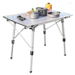 Camp Furniture Portable Folding Multifunctional Aluminium Alloy Camping Table Cooking Fold Out Desk Board Picnic Small Lightweight Metal