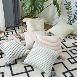 Pillow 2022 High Quality Stripped Throw Pillows Decorative Almofadas For Home Car Sofa Cotton S Decor Cojines 45 45cm