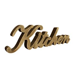 Decorative Objects Figurines Rustic Vintage Distressed Wooden Words Sign Free Standing "Kitchen" TabletopShelfHome WallOffice Decoration Art 221129