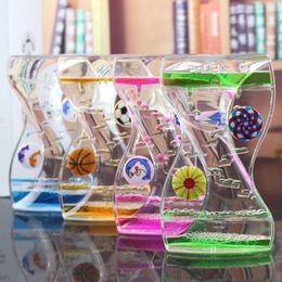 Decompression Toy Moving Drip Oil Hourglass Liquid Bubble Timer Visual Sensory Classic Floating Motion Home Office Desk Decor 221129
