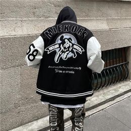 Men's Jackets American style retro letter embroidery high street baseball uniform jacket mens and womens hip hop couple Y2K 221129