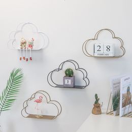 Novelty Items Cloud Wall Shelf Decorative Iron Storage Rack Floating Shelves Kids Room Shelf Decorative Shelves Room Decoration 221129