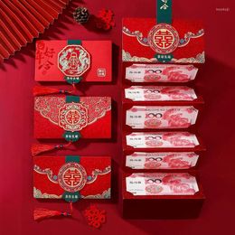 Gift Wrap Folding Wedding Red Envelope Tassel Design Hongbao Chinese Pocket Engagement Money Pouch Bags For Guests