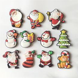 Christmas Decorations 10pcslot Cute Christmas fridge magnets Silicon Gel whiteboard Magnets sticker Novelty Xmax gift home decor 221129