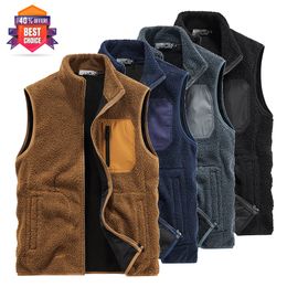 Mens Vests Spring Outwear Thick Warm Fleece Sleeveless Jacket WaistCoat Autumn Outfits Tactical Casual Plus 221129