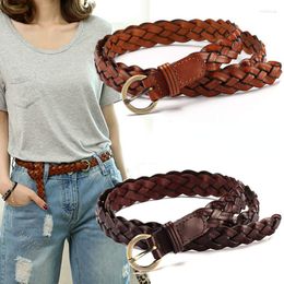 Belts Fashion 3 Strands Broken Cowhide Braided Belt Candy Fine Ladies Mixed Batch Women's Leather Wholesale