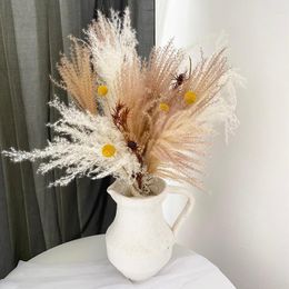 Decorative Flowers Wedding Pampas Grass Decor Feather Natural Dried Flower Reed Plants Easter Christmas Decorations Home Living Room