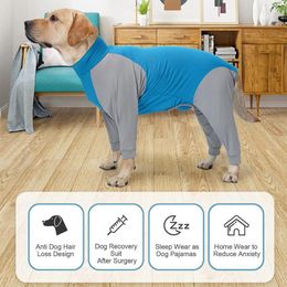Dog Apparel Pullover Pyjamas Home Wear Recovery Suit Pet Cosy Onesie Jumpsuit Outfit Clothes For Dogs Walking Hiking Sleep