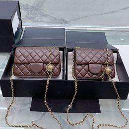 CC Bags Luxury Brand Shoulder Bags Womens Classic Mini Mood Flap Bags With Gold Crush Ball Metal; Matelasse Chain Crossbody Shoulder Purse C