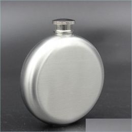 Hip Flasks Portable 304 Stainless Steel Rhinestone Lids Round Hip Flask 5Oz Men Pocket Flagon Whisky Wine Bottles 49 G2 Drop Deliver Dhwdq