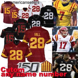 Custom Men Women Youth Iowa State Cyclones Football Jersey College Xavier Hutchinson Brock Purdy Breece Hall Sean Shaw Jr. Charlie Kolar