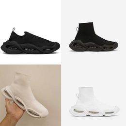 Men Sports Platform Socks Shoe Runner Boots Slip-on Casual Sneakers Brand Designer Technical 3D Knit Sock-like New Classic White Black Sneakers With Box 35-46 NO432