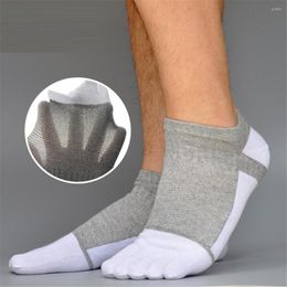 Men's Socks 1 Pair Men Solid Color Cotton Five Finger Toe Autumn Fashion Casual Soft Breathable Comfortable One Size