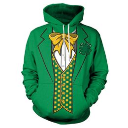 Men's Hoodies Sweatshirts New Irish St Patrick's Day3D Digital Print Sweatshirt Hoodie