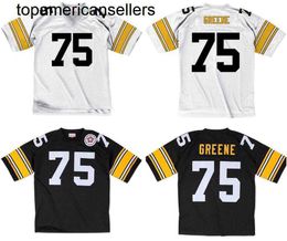 Stitched football Jersey 75 Joe Greene 1975 retro Rugby jerseys Men Women Youth S-6XL