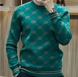 Men's Sweaters Luxury New Red Black Striped Sweaters Casual Branded Pullover Plus Size Blouses