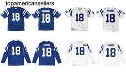 Stitched football Jersey 18 Peyton Manning 1998 retro Rugby jerseys Men Women Youth S-6XL