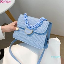 Evening Bags Driga Handbag For Women Fashion Rhombus Messenger Solid Color Embossed Shoulder Square Chain High Quality Bag