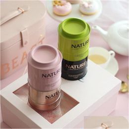 Storage Boxes Bins Storage Boxes Pure Colour Bottom Tea Pot Wedding Candies Biscuits Metal Storages Case Mticolor Tinplate Gift Can Dho8X