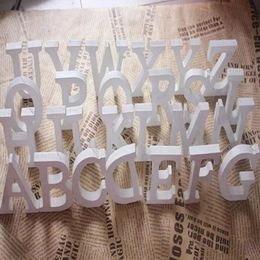Decorative Objects Figurines 1pc Diy Freestanding Wood Wooden Letters White bet Wedding Birthday Party Home Decorations Personalised Name Design QQLIFE 221129