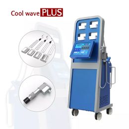 Cool Plus Wave Sculpting Slimming Machine Shock Waves Therapy Cryotherapy Pads Equipment Shockwave Cryolipolysis Fat Freezing Device For Ed Treatment Pain Remove