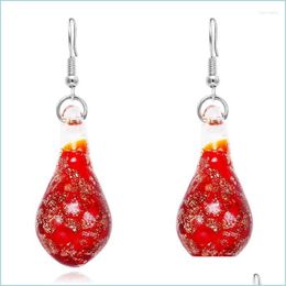 Dangle Chandelier Handmade Murano Glass Drop Earrings For Women Lampwork Jewelry Female Water Earring Christmas Gift Fashio Dhgarden Dhg4H