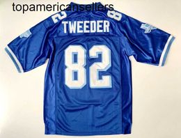 Charlie Tweeder #82 West Canaan Coyotes Movie Men's Football Jersey All Stitched Blue S-3XL