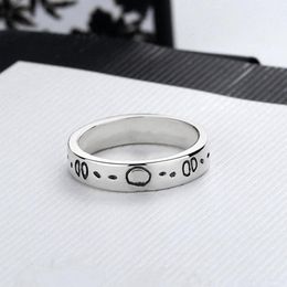 Classic fashion elf design couple ring men and women engagement Jewellery rings does not fade to send lover gifts skull logo temperament wild With box