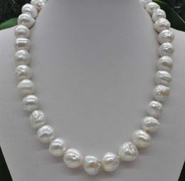 Pendant Necklaces Fashion Natural Rare White 12-13mm Kasumi Pearl Necklace 18"006