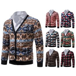 Mens Sweaters Spring and Autumn Cardigan Casual Trim Vneck Knit Sweater dont Include Shirts 221130