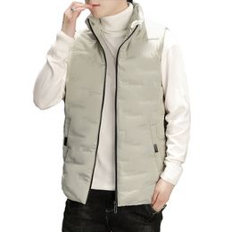 Men's Vests Men Vest for Down Cotton Sleeveless Jacket Waistcoat Man Big Size Warm Mens Coat Brand Men Jacket Winter 221130