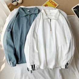 Men's Jackets Spring autumn thin Jacket Korean hip hop sweatshirt male preppy BF Harajuku ulzzang jacket handsome trend solid simple zip shirt 221129