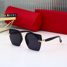 2023 New sunglasses for women Unisex Designer Goggle Beach Sun Glasses Retro Square Frame Luxury Design UV400 Top sunglasses with logo Box