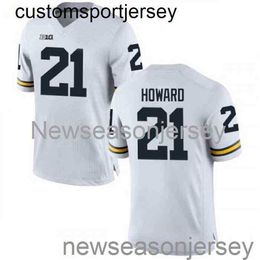 Stitched NEW Michigan Wolverines #21 White Desmond Howard NCAA Jersey Custom any name number XS-5XL 6XL