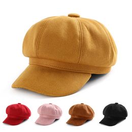 New Fashion Of Korean Version Breda Hat Suede Retro Leisure Painter Octagon Hat