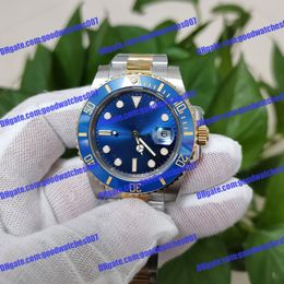 Highquality men's watch 2813 sports automatic mechanical watch 116613 40mm blue dial ceramic bezel gold stainless steel strap wristwatch 126613 116618 watches