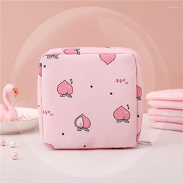 Storage Bags Female Hygiene Sanitary Napkins Package High Quality Cute Kawaii Bag Simple Cartoon Purse Case Mini