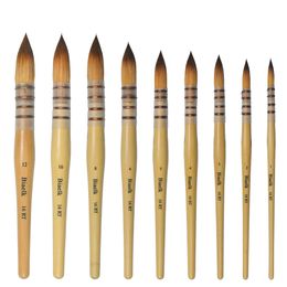 Painting Pens 16RT High Quality Taklon Hair Wooden Handle Watercolour Acrylic Artist Art Supplies Paint Brush 221130