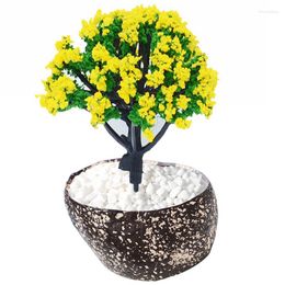 Decorative Flowers Artificial Cherry Tree Plants Bushes Bonsai Small Simulation Pot Fake Table Potted Ornaments Home Decoration
